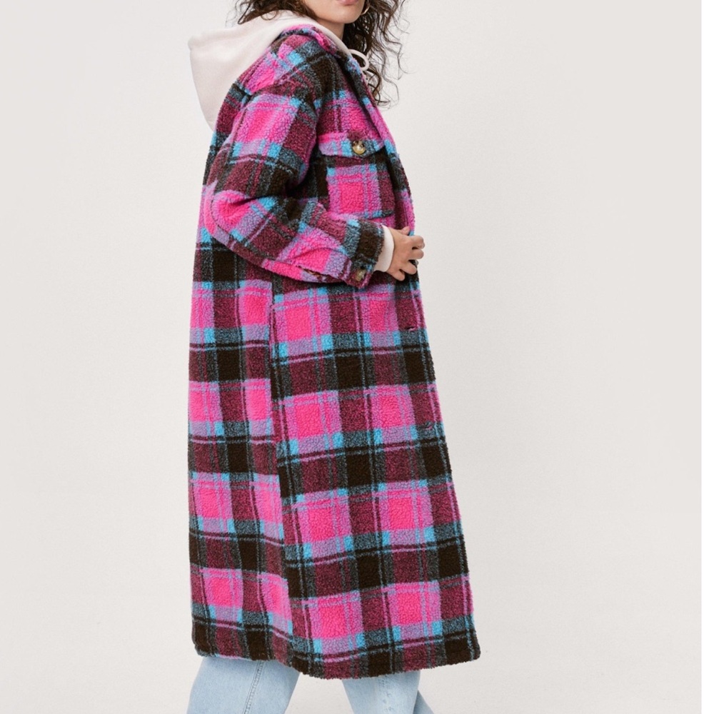 Nastygal teddy maxi shacket